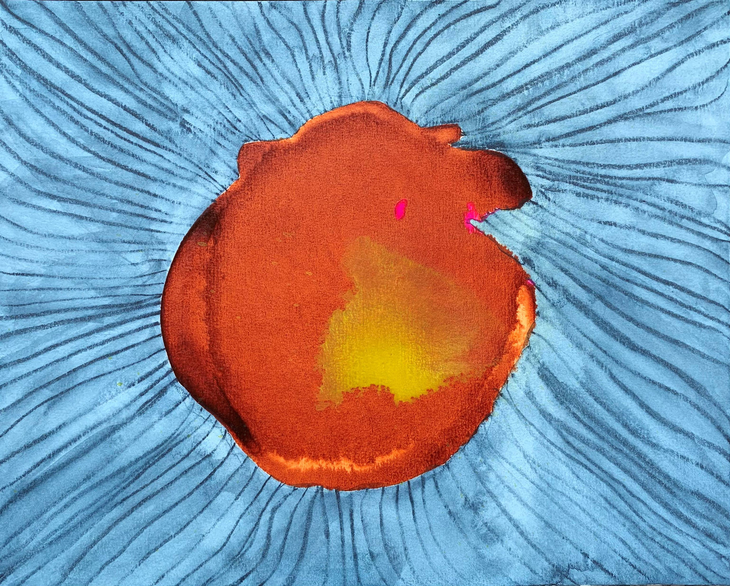 10"*8" Fine Art Print mounted on board in clear bag - vibrant watercolor abstract landscapes
