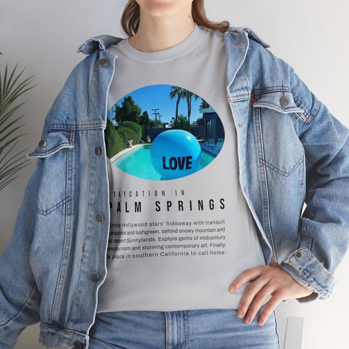 Staycation in Palm Springs Premium Unisex Lifestyle Tee by ViralDestinations