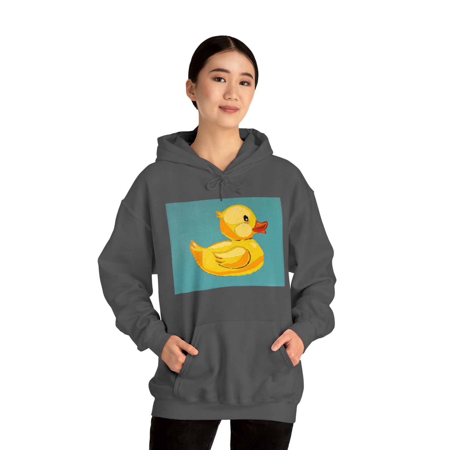 The Pop Duck Premium Lifestyle Hoodie ¬ Pop Art On The Go ¬ matching adult and kids T-shirts