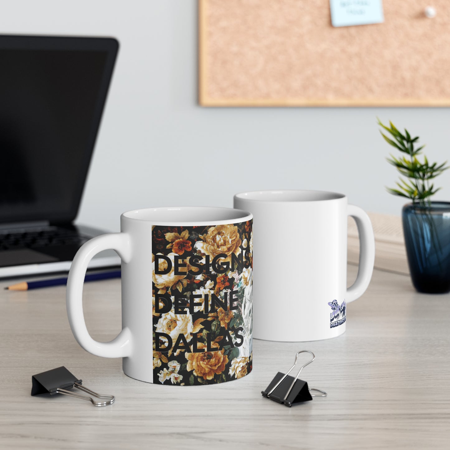 Designs Define Dallas Trending Floral Marble Ceramic Mug by ViralDestinations