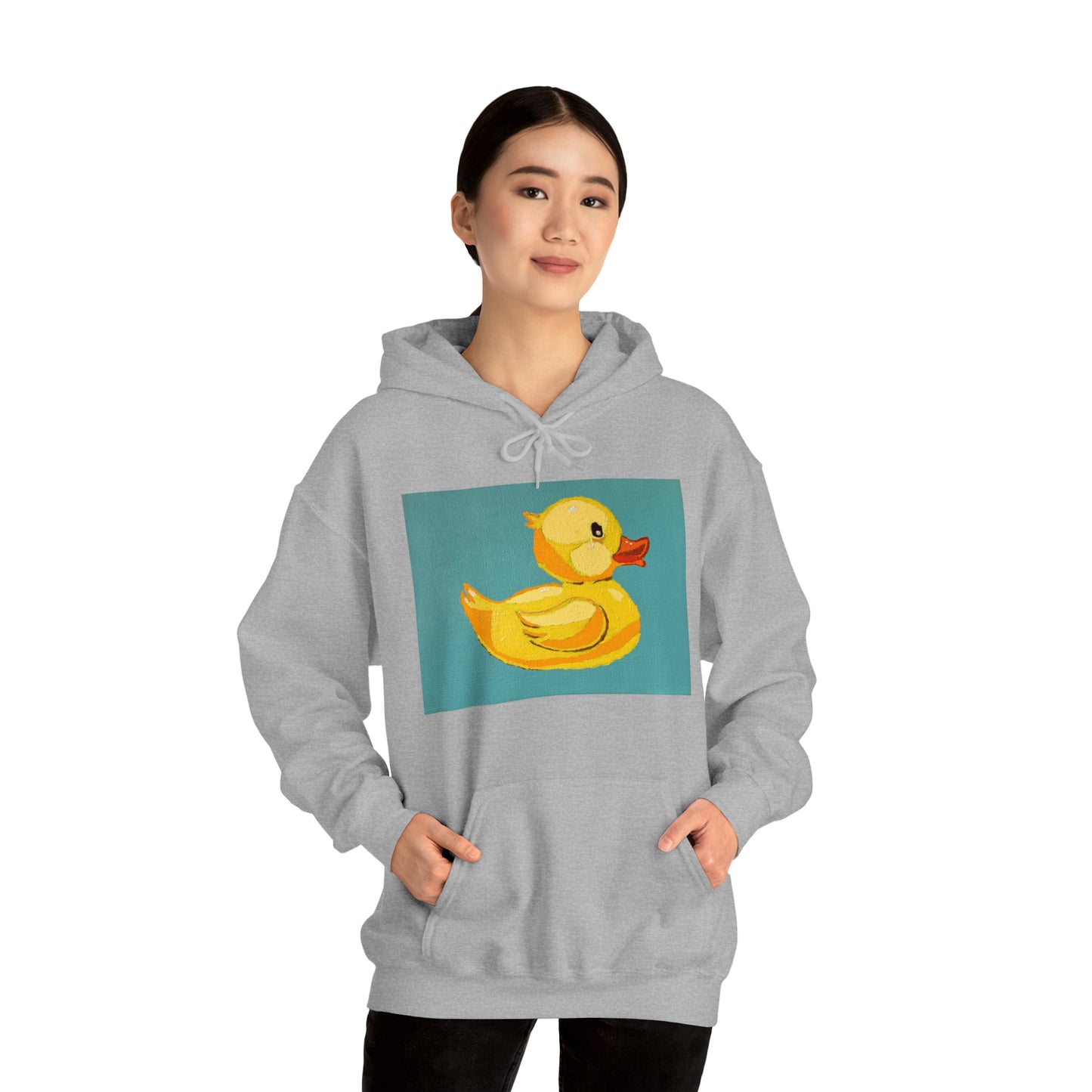 The Pop Duck Premium Lifestyle Hoodie ¬ Pop Art On The Go ¬ matching adult and kids T-shirts