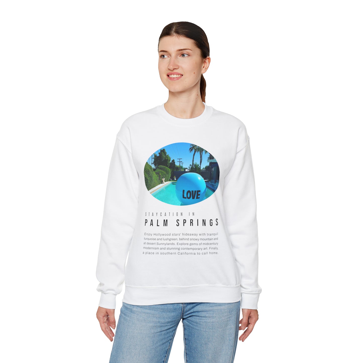 Staycation in Palm Springs Unisex Lifestyle Sweatshirt by ViralDestinations
