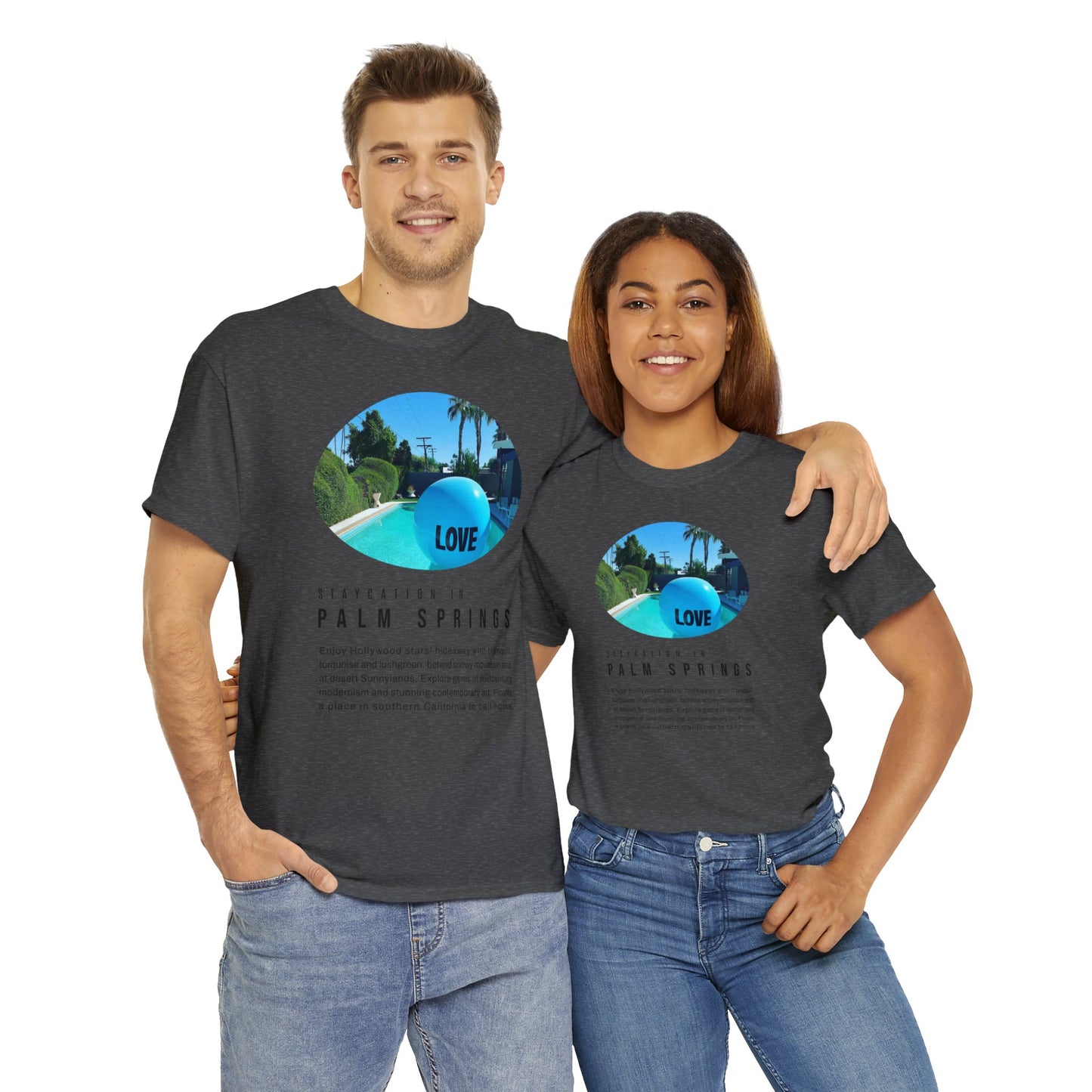 Staycation in Palm Springs Premium Unisex Lifestyle Tee by ViralDestinations