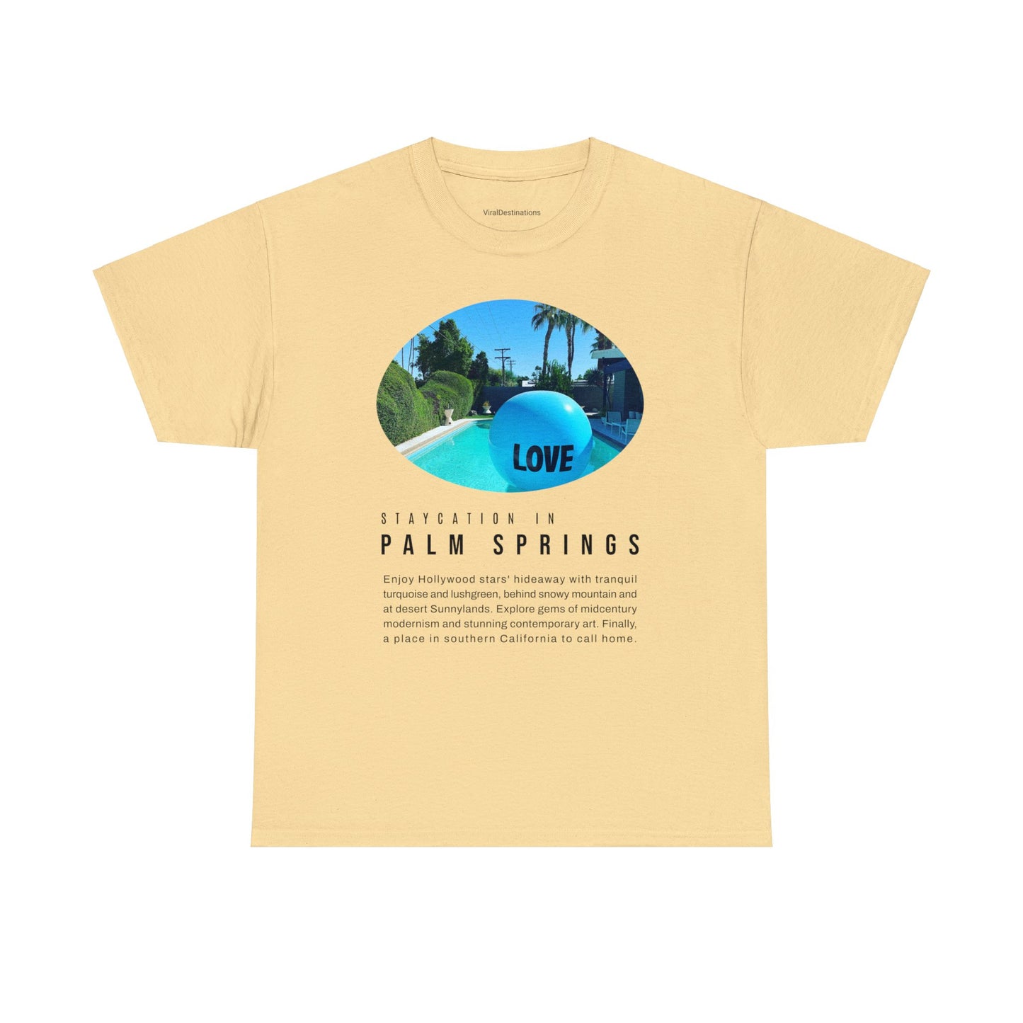 Staycation in Palm Springs Premium Unisex Lifestyle Tee by ViralDestinations