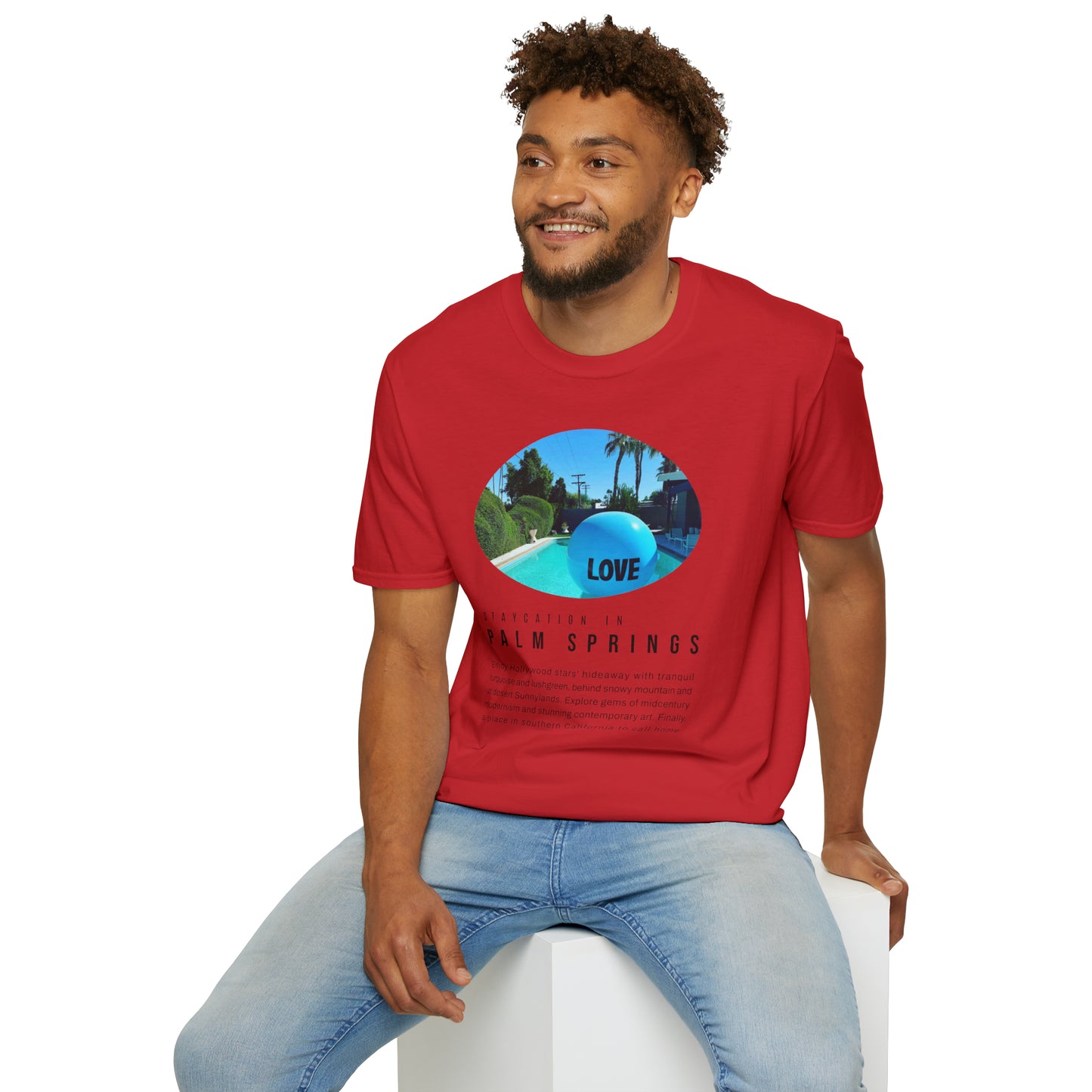 Palm Springs Staycation Lifestyle Unisex Soft T-Shirt by ViralDestinations