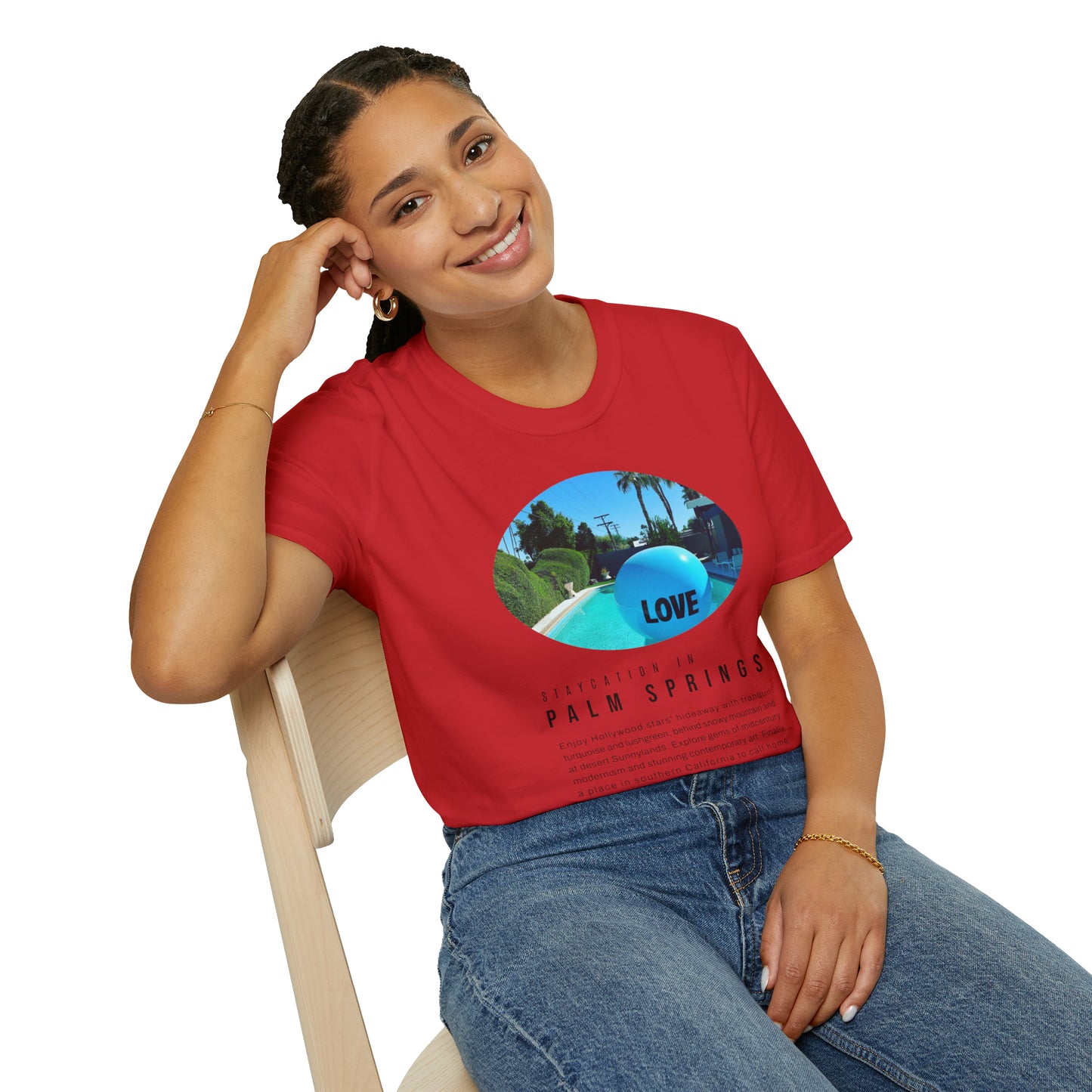Palm Springs Staycation Lifestyle Unisex Soft T-Shirt by ViralDestinations