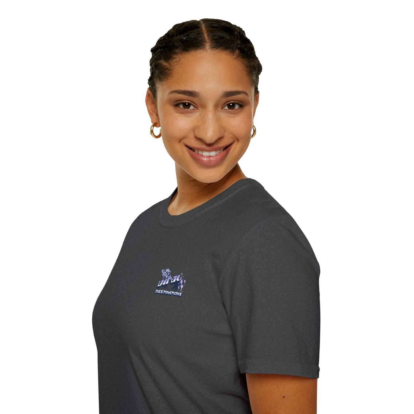 Respect Earth Y2K Style Trending logo back print Unisex Soft T-Shirt by ViralDestinations