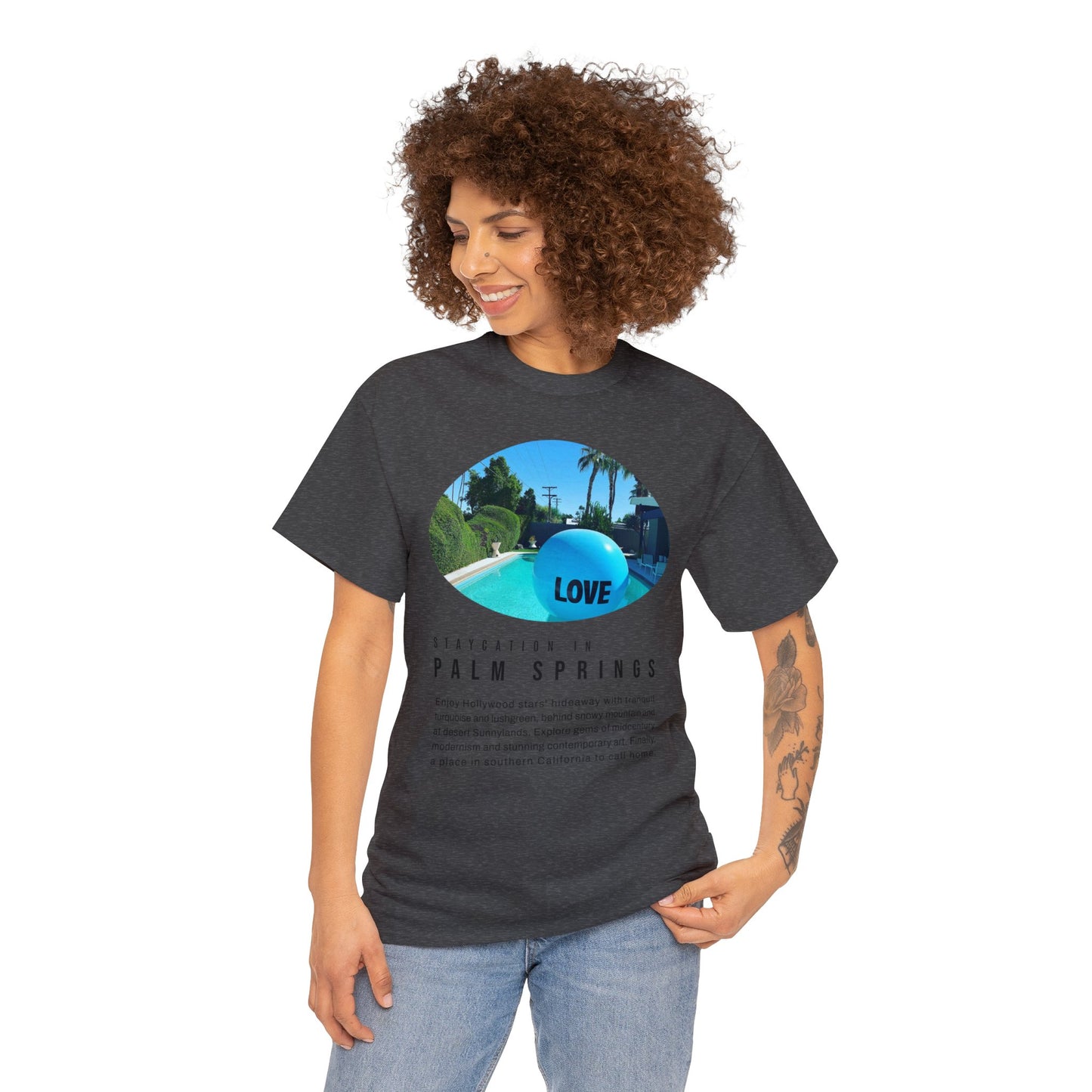 Staycation in Palm Springs Premium Unisex Lifestyle Tee by ViralDestinations