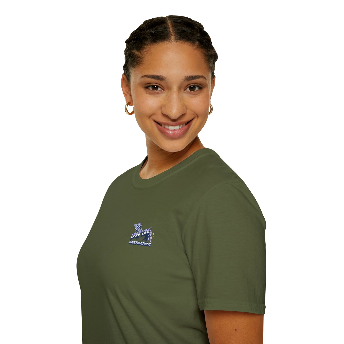 Respect Earth Y2K Style Trending logo back print Unisex Soft T-Shirt by ViralDestinations