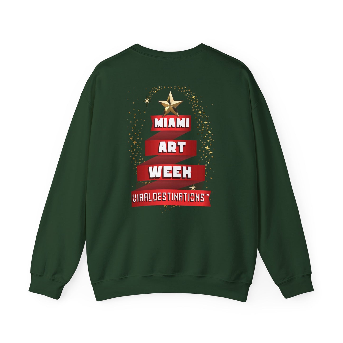 Miami Art Week Top Quality Cotton Unisex Heavy Blend™ Crewneck Holiday Sweatshirt _ Art Exhibitions Magazine