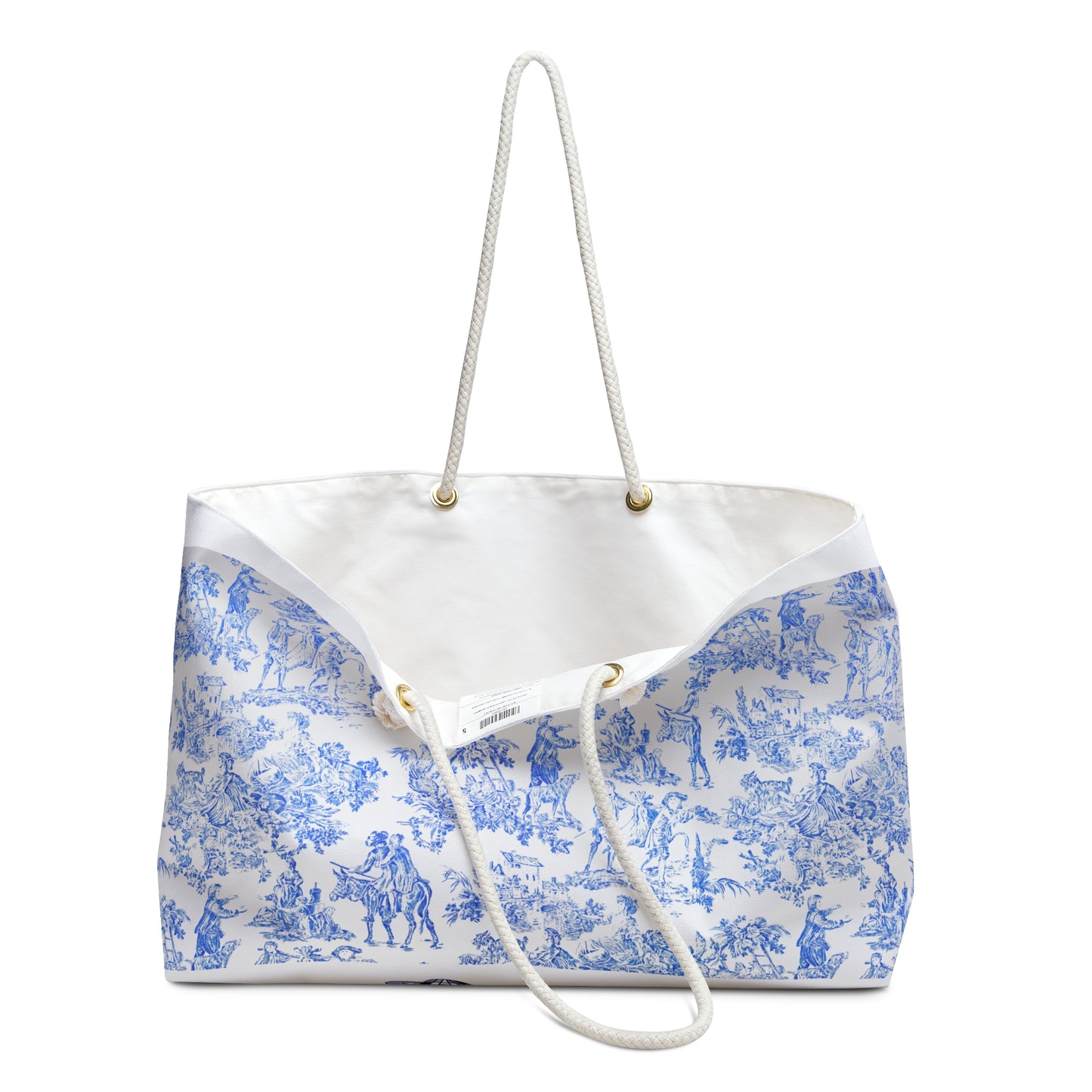 ViralDestinations™ Toile de Jouy French Country Scene Weekender Bag | Perfect for Travel and Beach Days