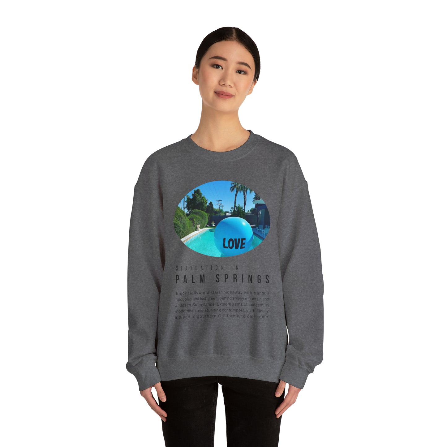 Staycation in Palm Springs Unisex Lifestyle Sweatshirt by ViralDestinations
