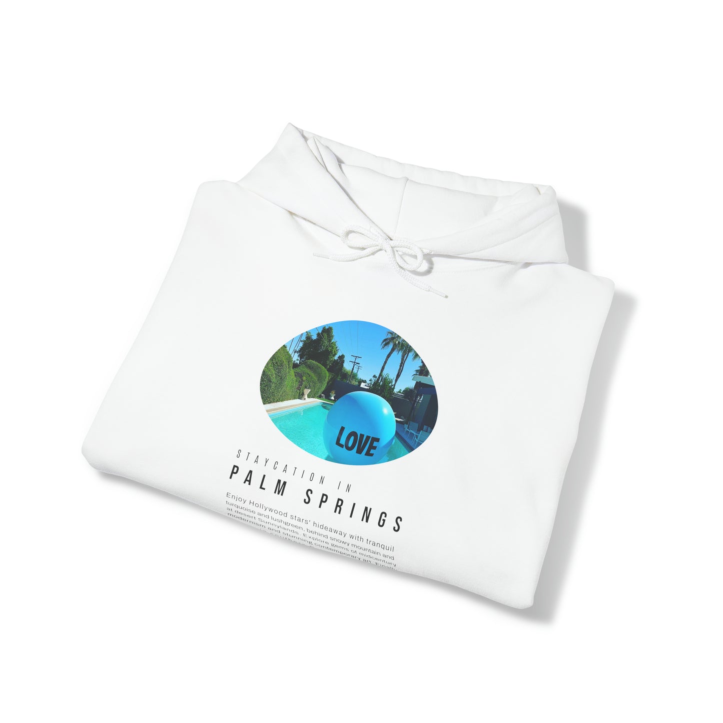 Staycation in Palm Springs Premium Unisex Lifestyle Hoodie by ViralDestinations