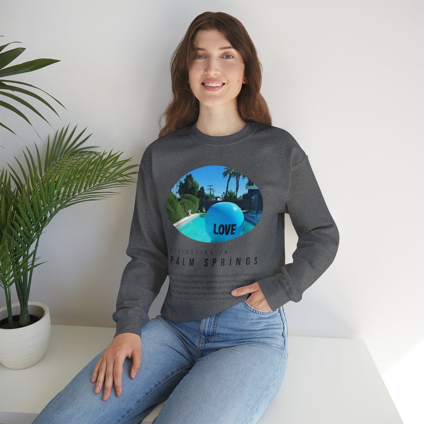Staycation in Palm Springs Unisex Lifestyle Sweatshirt by ViralDestinations