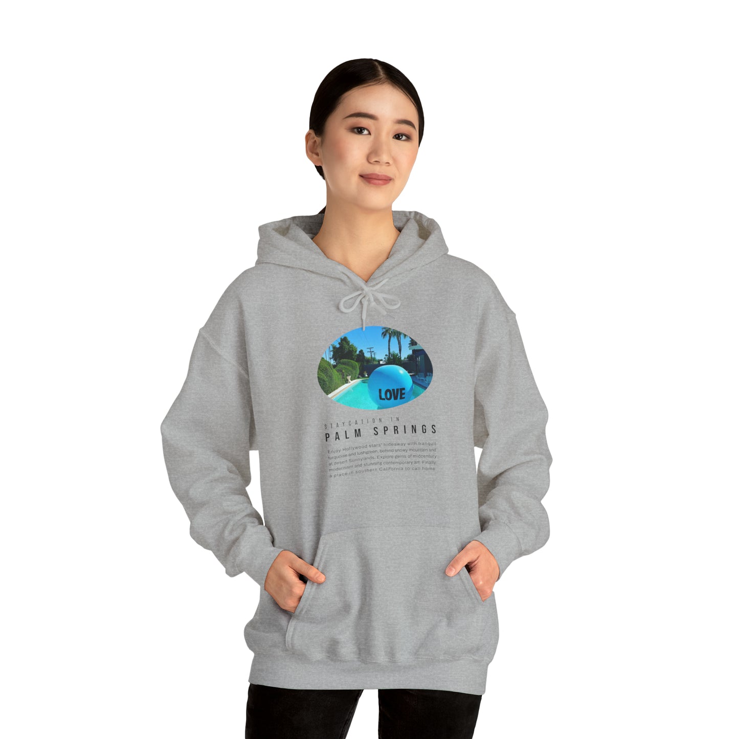 Staycation in Palm Springs Premium Unisex Lifestyle Hoodie by ViralDestinations