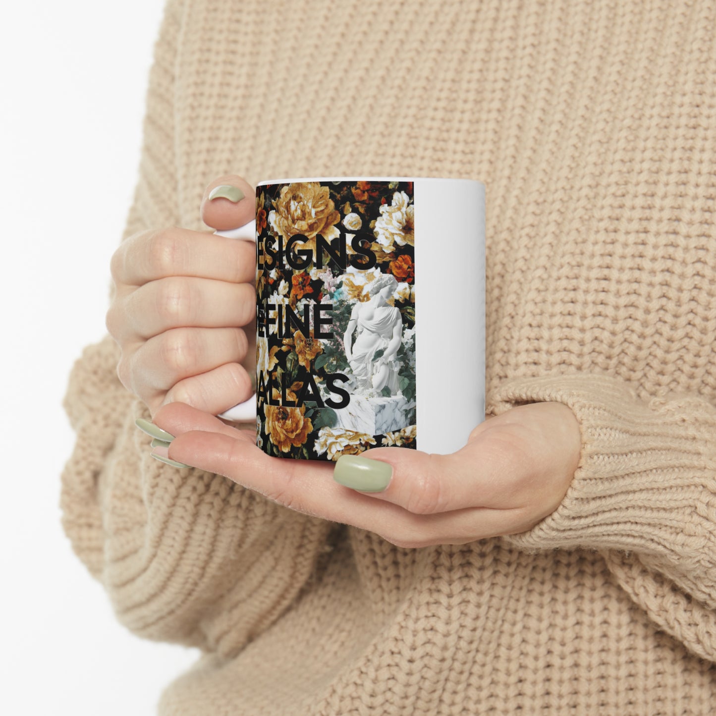 Designs Define Dallas Trending Floral Marble Ceramic Mug by ViralDestinations