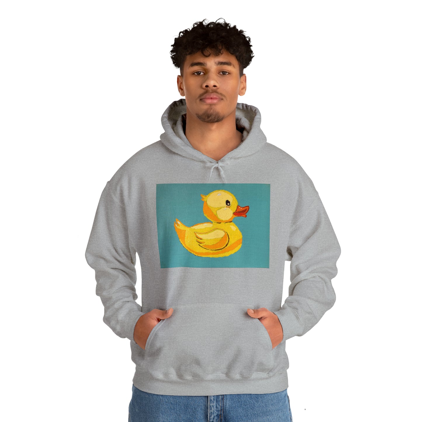 The Pop Duck Premium Lifestyle Hoodie ¬ Pop Art On The Go ¬ matching adult and kids T-shirts
