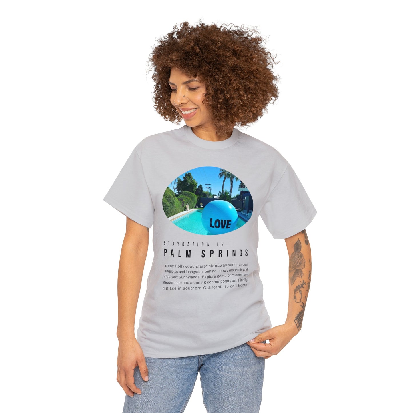 Staycation in Palm Springs Premium Unisex Lifestyle Tee by ViralDestinations