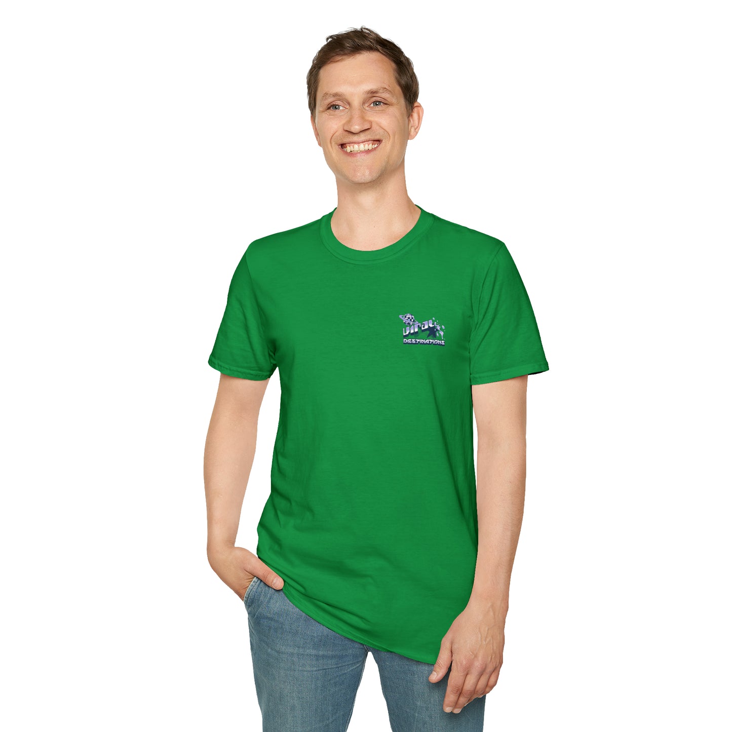 Respect Earth Y2K Style Trending logo back print Unisex Soft T-Shirt by ViralDestinations