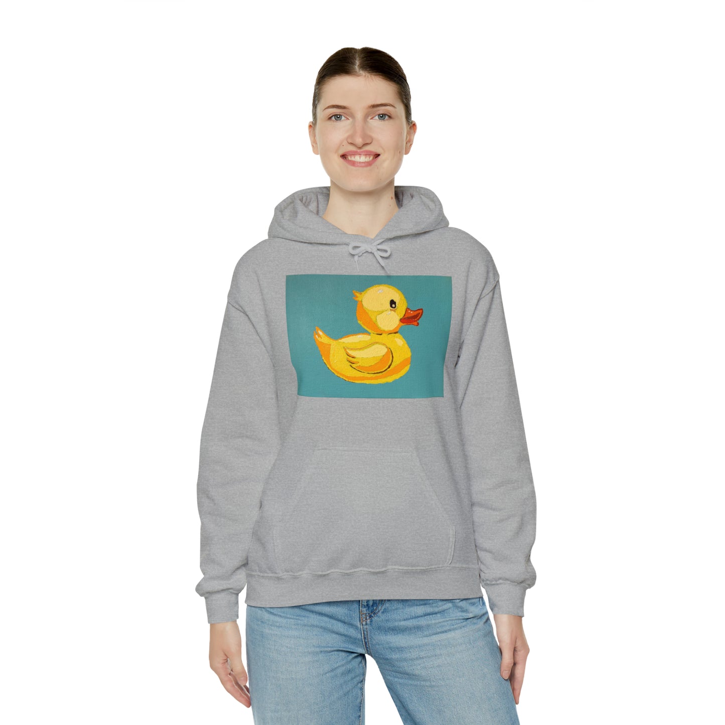 The Pop Duck Premium Lifestyle Hoodie ¬ Pop Art On The Go ¬ matching adult and kids T-shirts