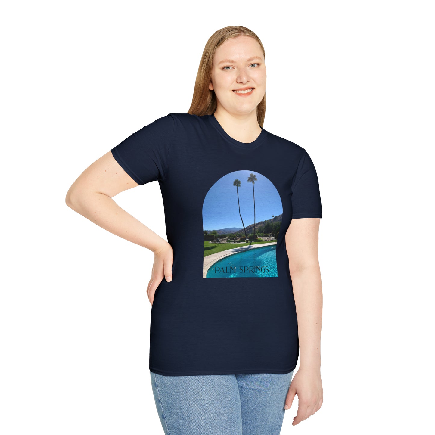 Palm Springs Modernism Lifestyle Unisex Soft T-Shirt by ViralDestinations