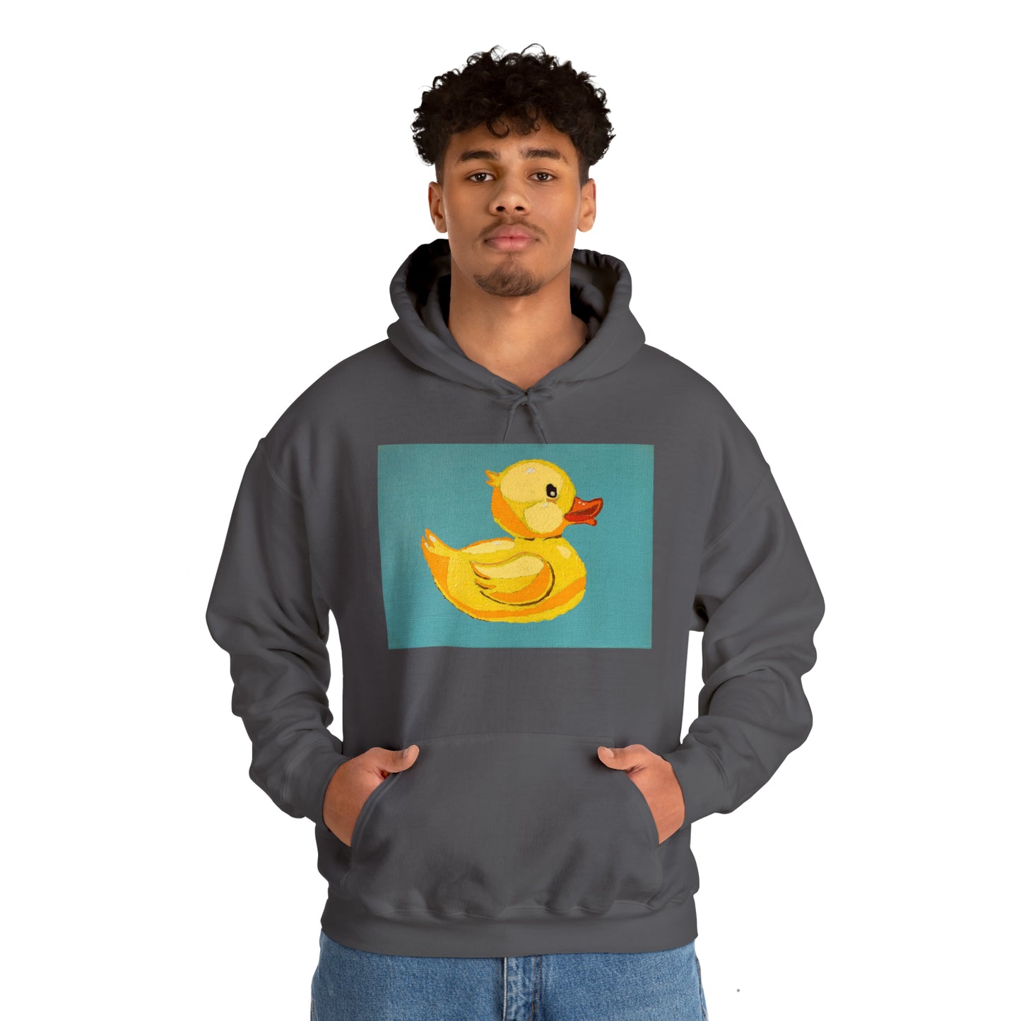 The Pop Duck Premium Lifestyle Hoodie ¬ Pop Art On The Go ¬ matching adult and kids T-shirts