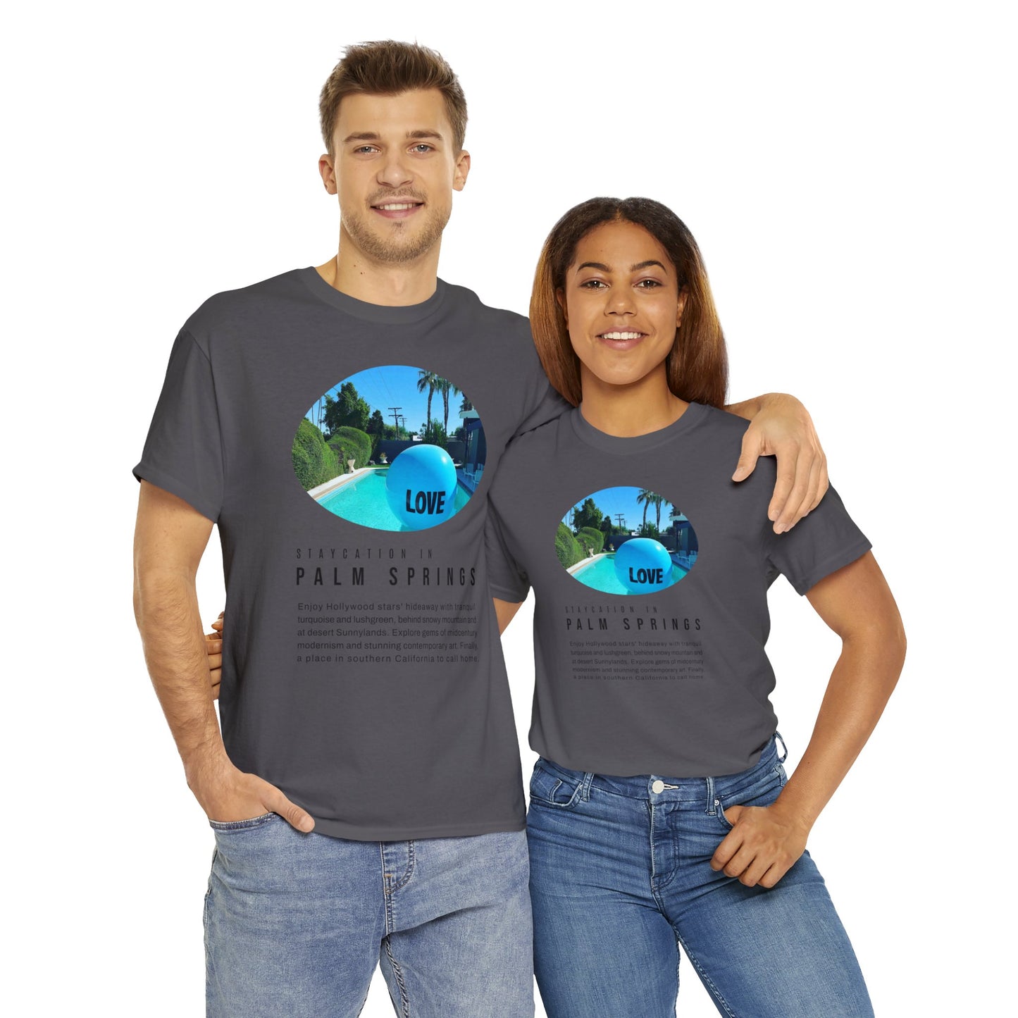 Staycation in Palm Springs Premium Unisex Lifestyle Tee by ViralDestinations