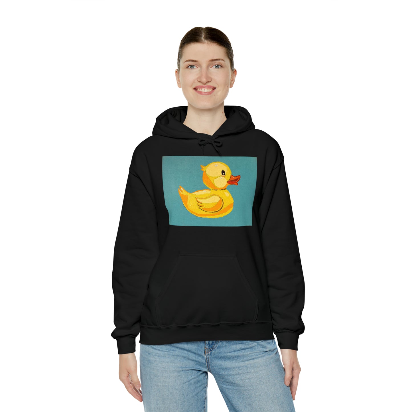 The Pop Duck Premium Lifestyle Hoodie ¬ Pop Art On The Go ¬ matching adult and kids T-shirts