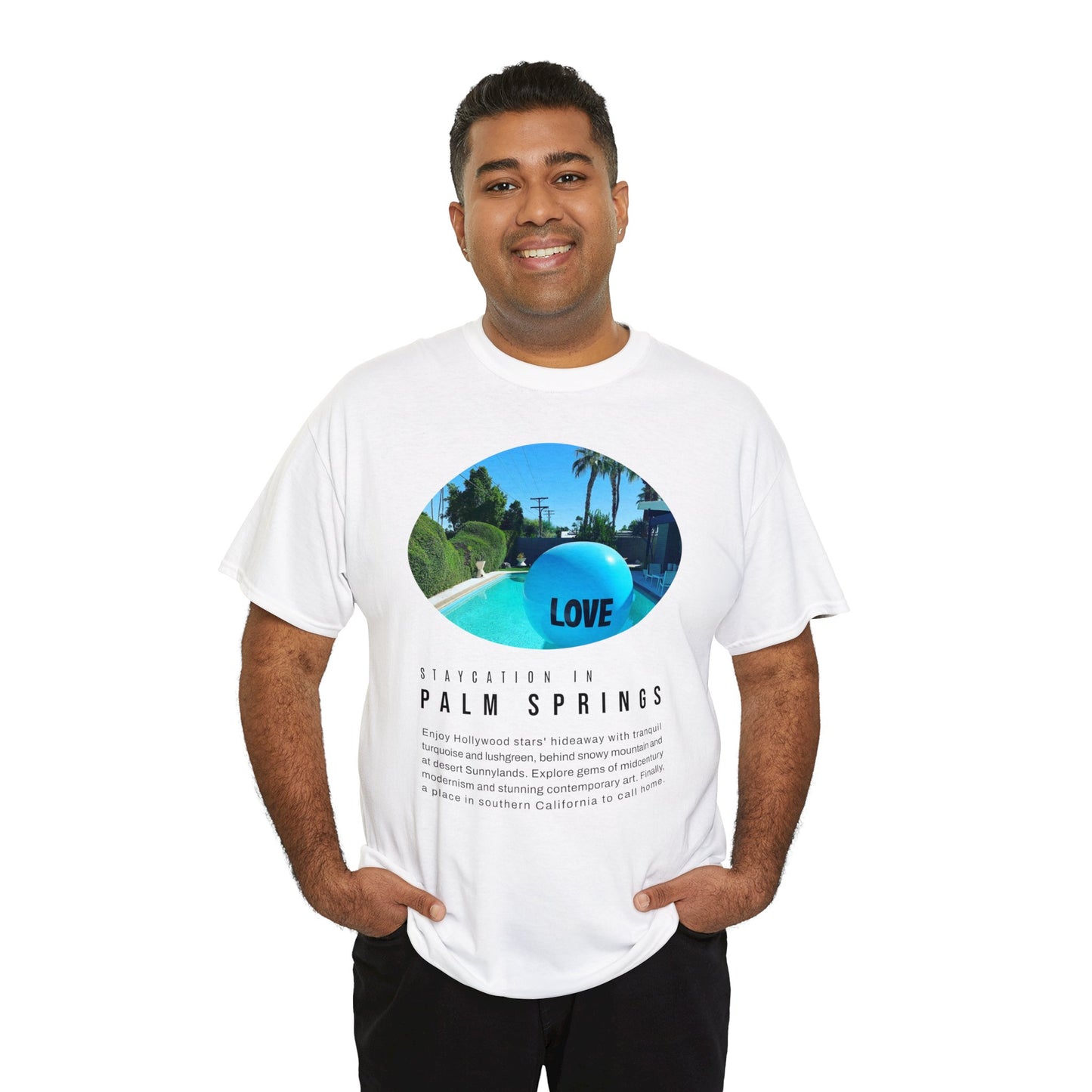 Staycation in Palm Springs Premium Unisex Lifestyle Tee by ViralDestinations