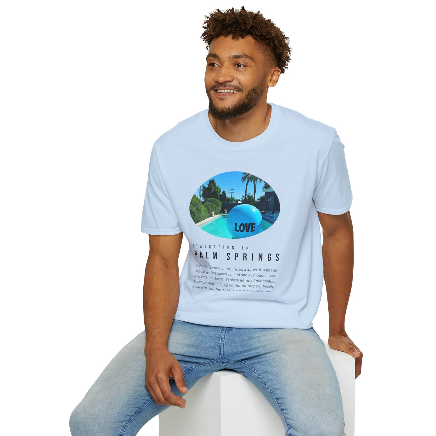 Palm Springs Staycation Lifestyle Unisex Soft T-Shirt by ViralDestinations