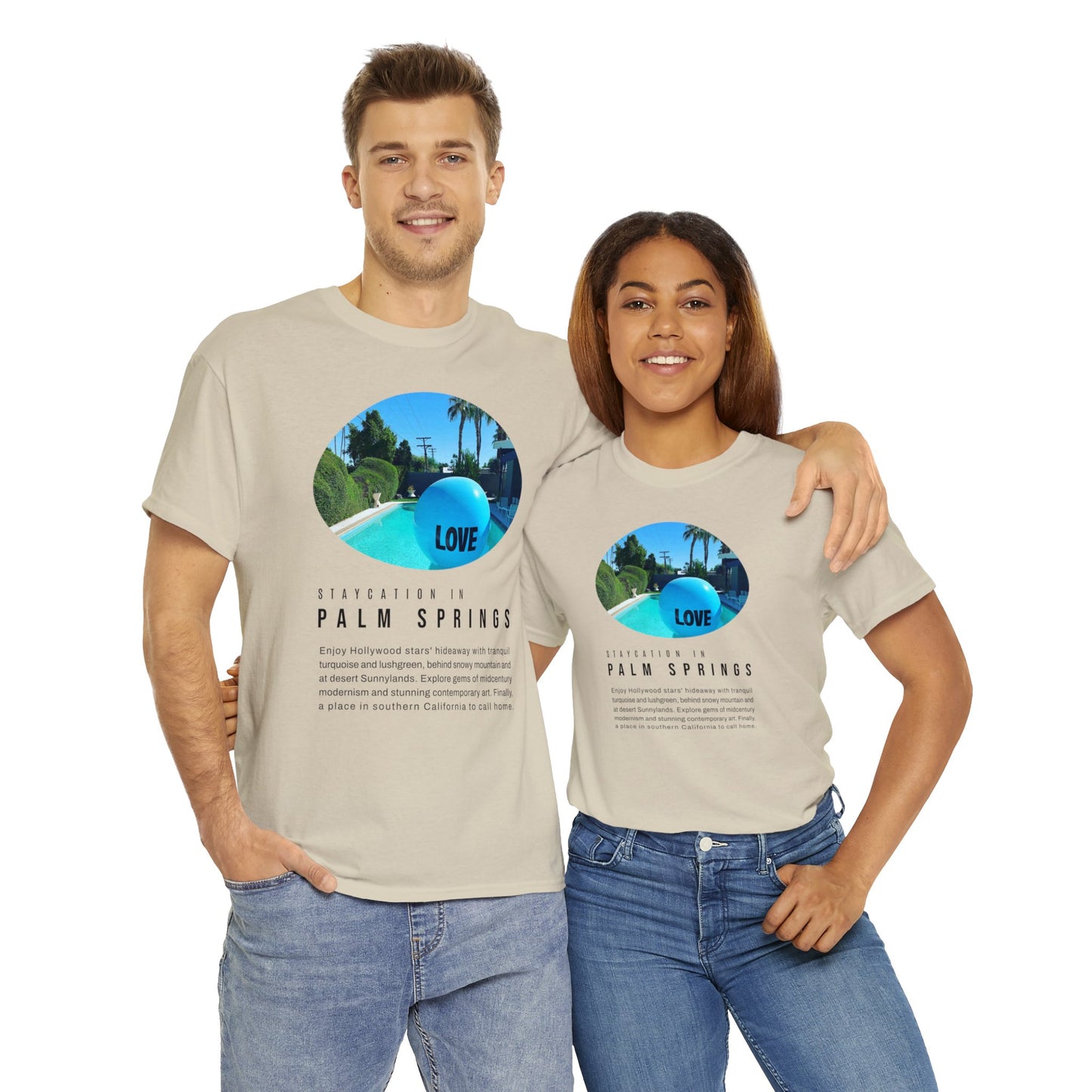 Staycation in Palm Springs Premium Unisex Lifestyle Tee by ViralDestinations