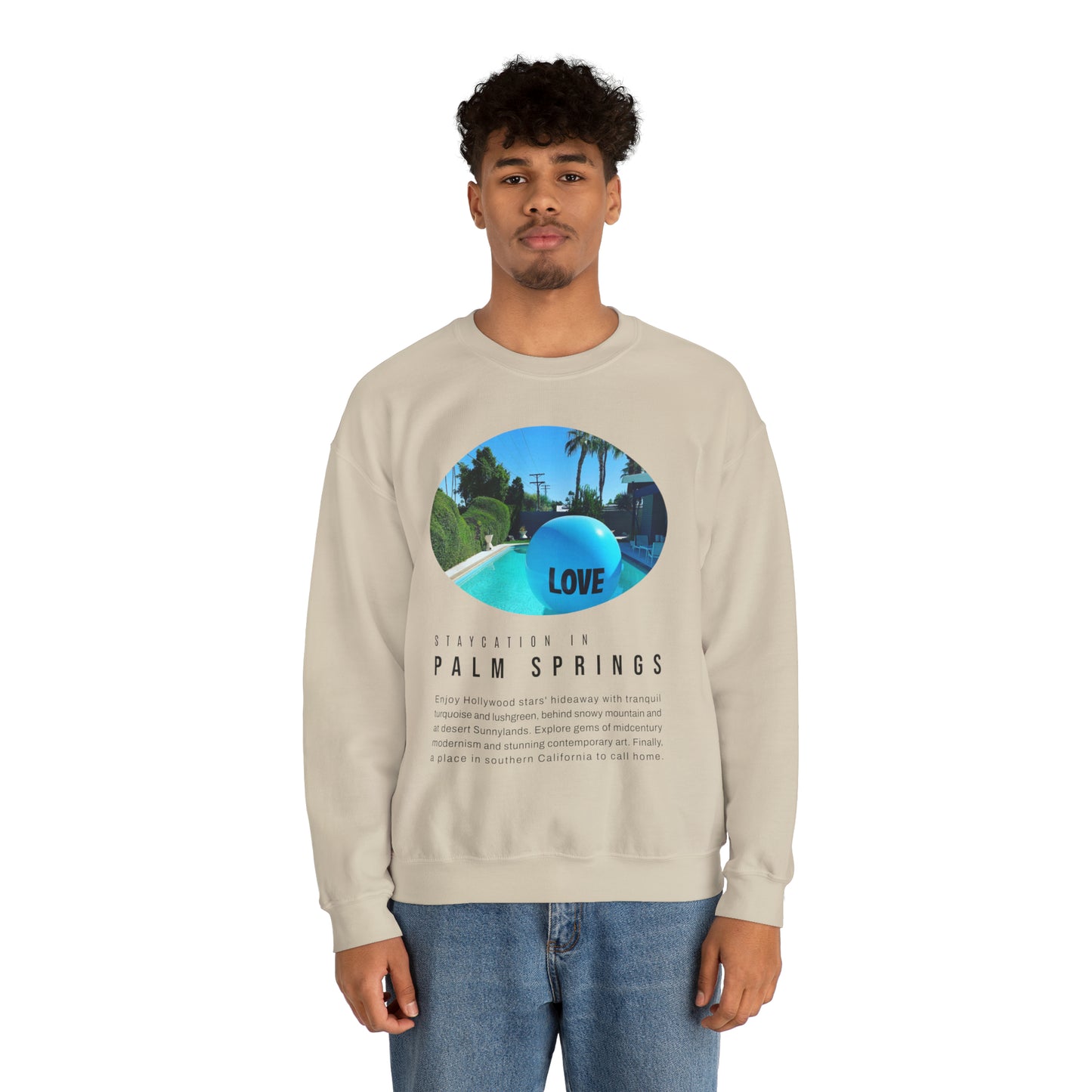 Staycation in Palm Springs Unisex Lifestyle Sweatshirt by ViralDestinations
