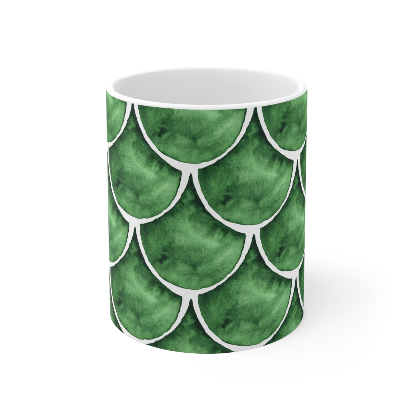 Fan shaped pattern Watercolor Ceramic Mug by ViralDestinations™