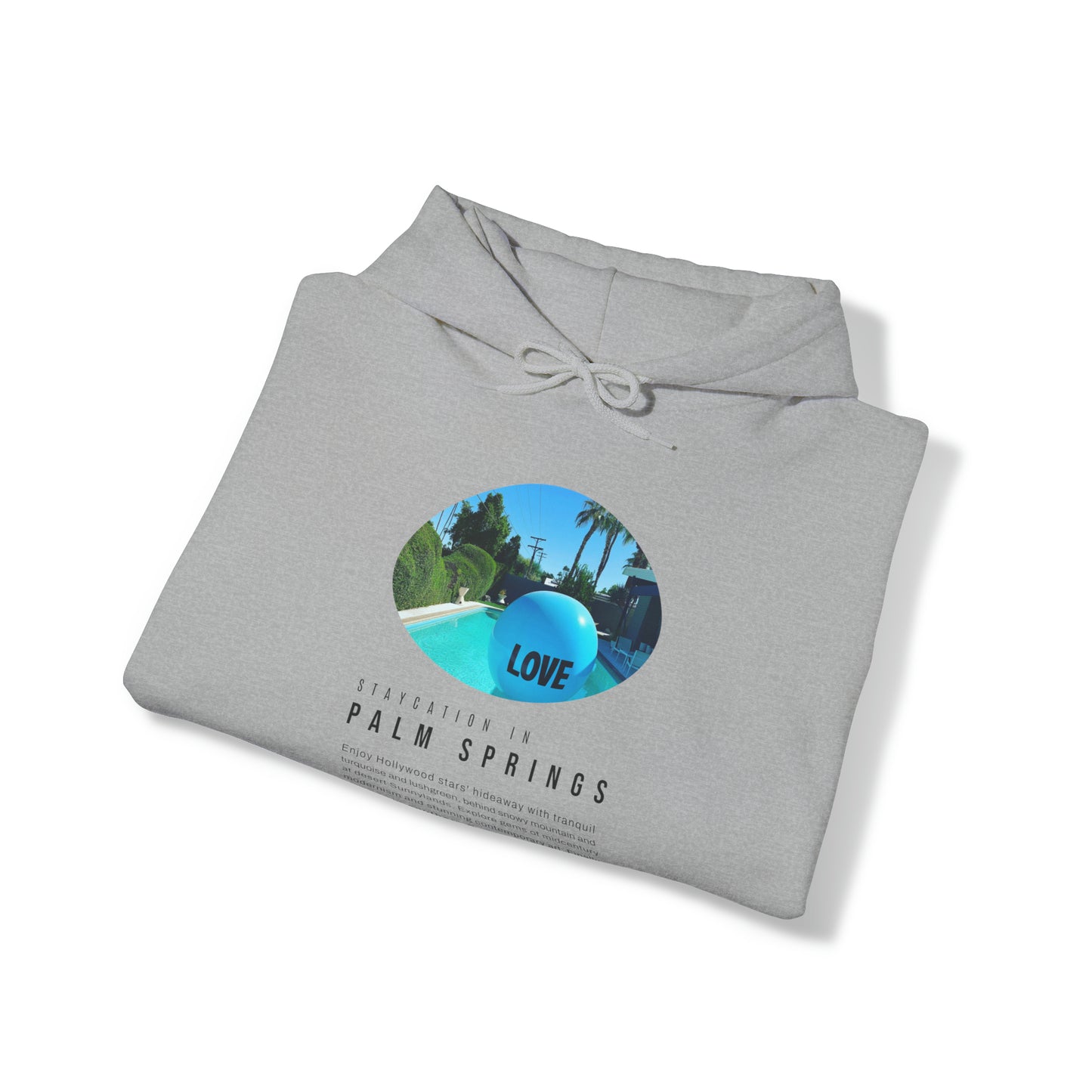 Staycation in Palm Springs Premium Unisex Lifestyle Hoodie by ViralDestinations