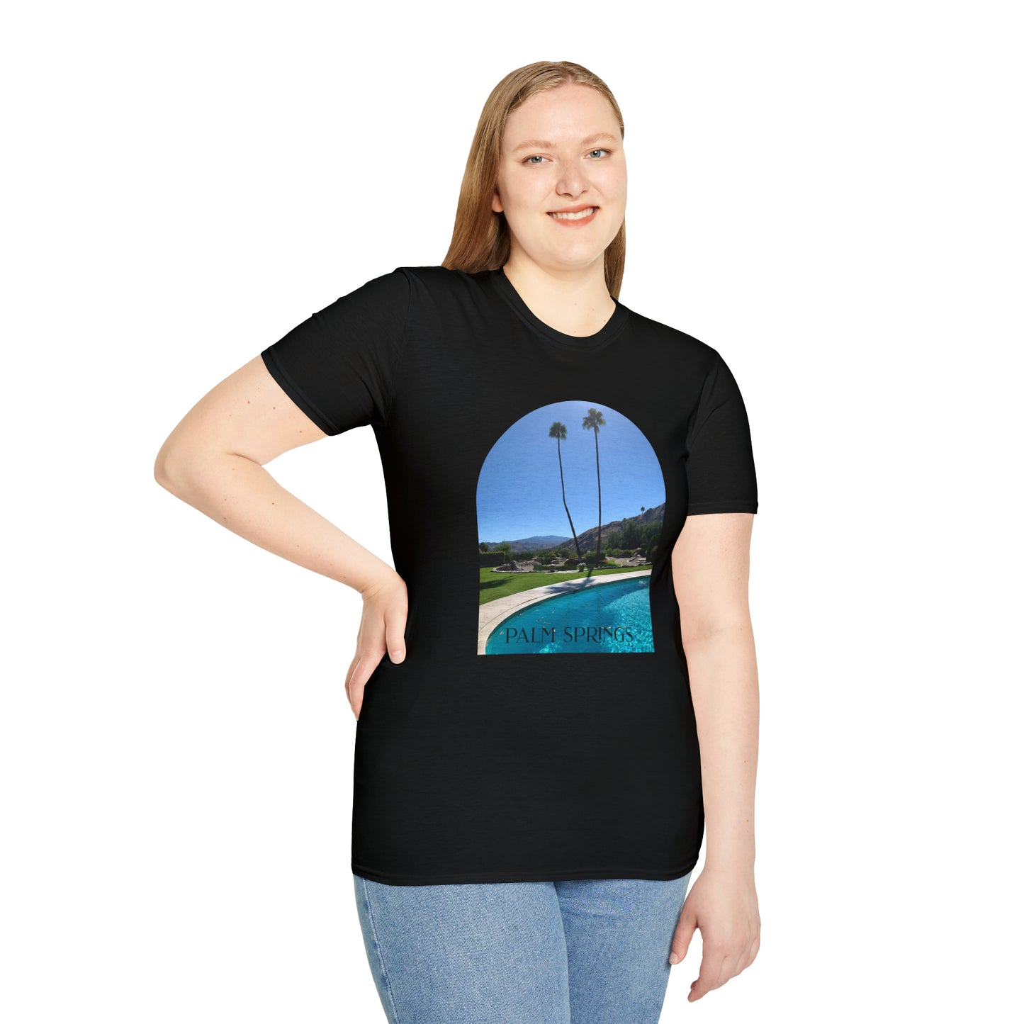 Palm Springs Modernism Lifestyle Unisex Soft T-Shirt by ViralDestinations