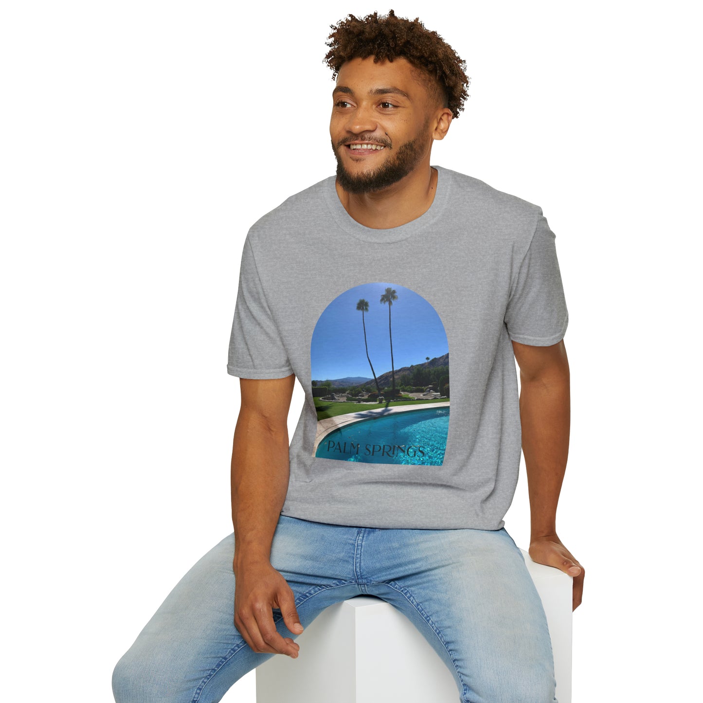 Palm Springs Modernism Lifestyle Unisex Soft T-Shirt by ViralDestinations