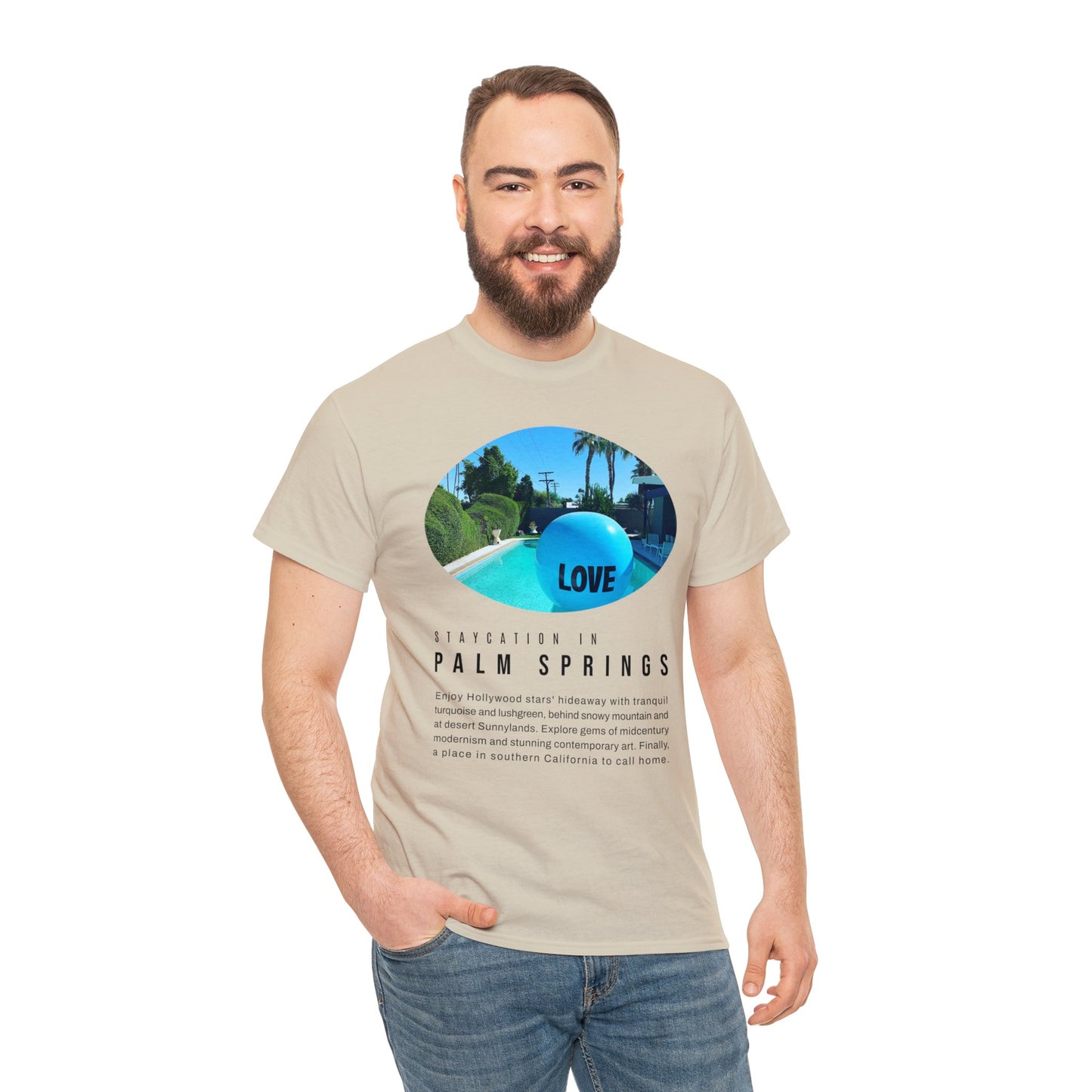 Staycation in Palm Springs Premium Unisex Lifestyle Tee by ViralDestinations