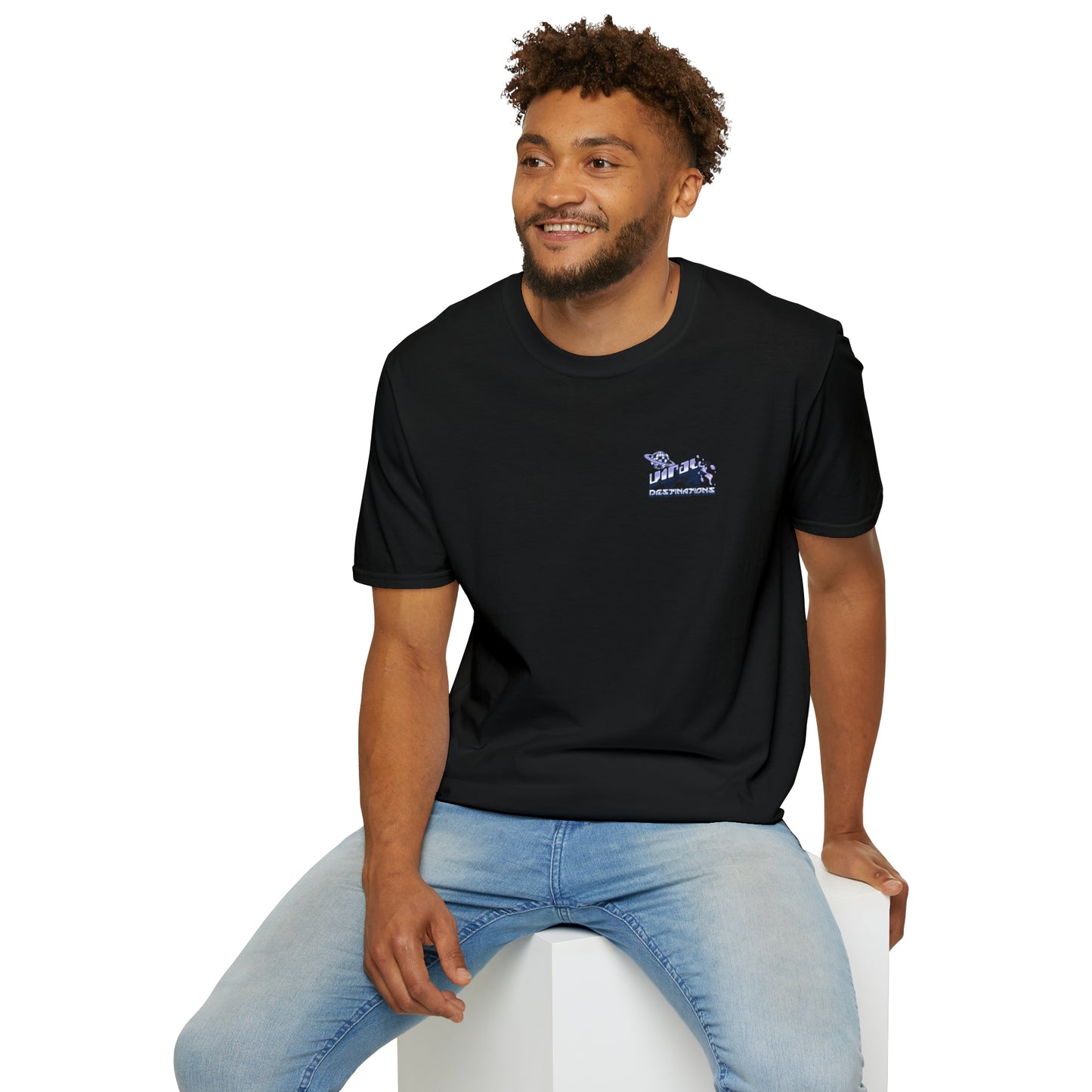 Miami Art Week Streetwear Style logo back print Unisex Soft T-Shirt by ViralDestinations
