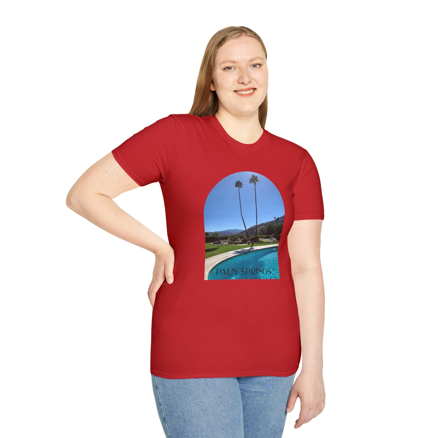 Palm Springs Modernism Lifestyle Unisex Soft T-Shirt by ViralDestinations