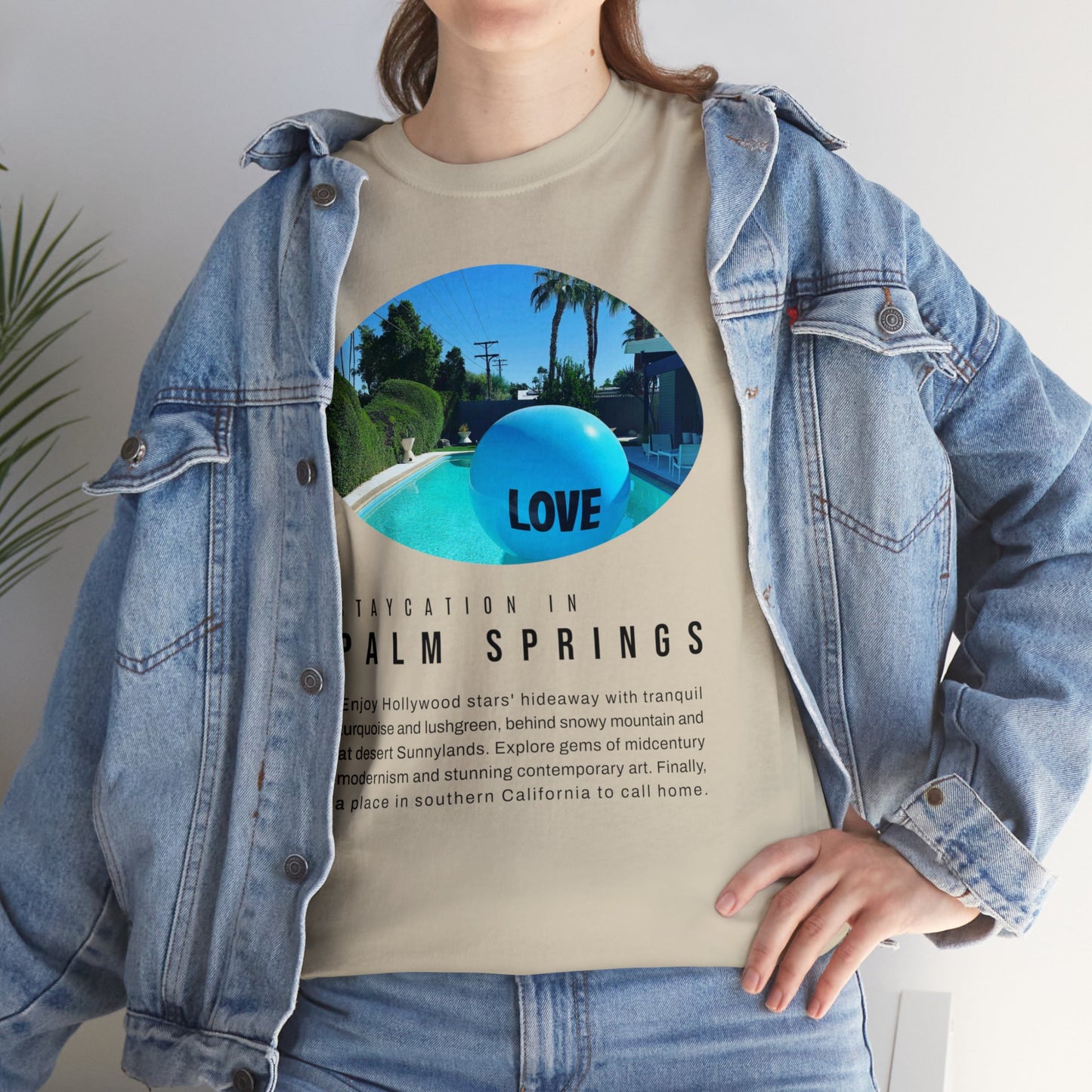 Staycation in Palm Springs Premium Unisex Lifestyle Tee by ViralDestinations