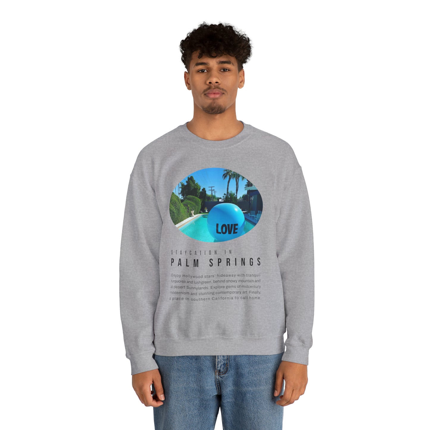 Staycation in Palm Springs Unisex Lifestyle Sweatshirt by ViralDestinations