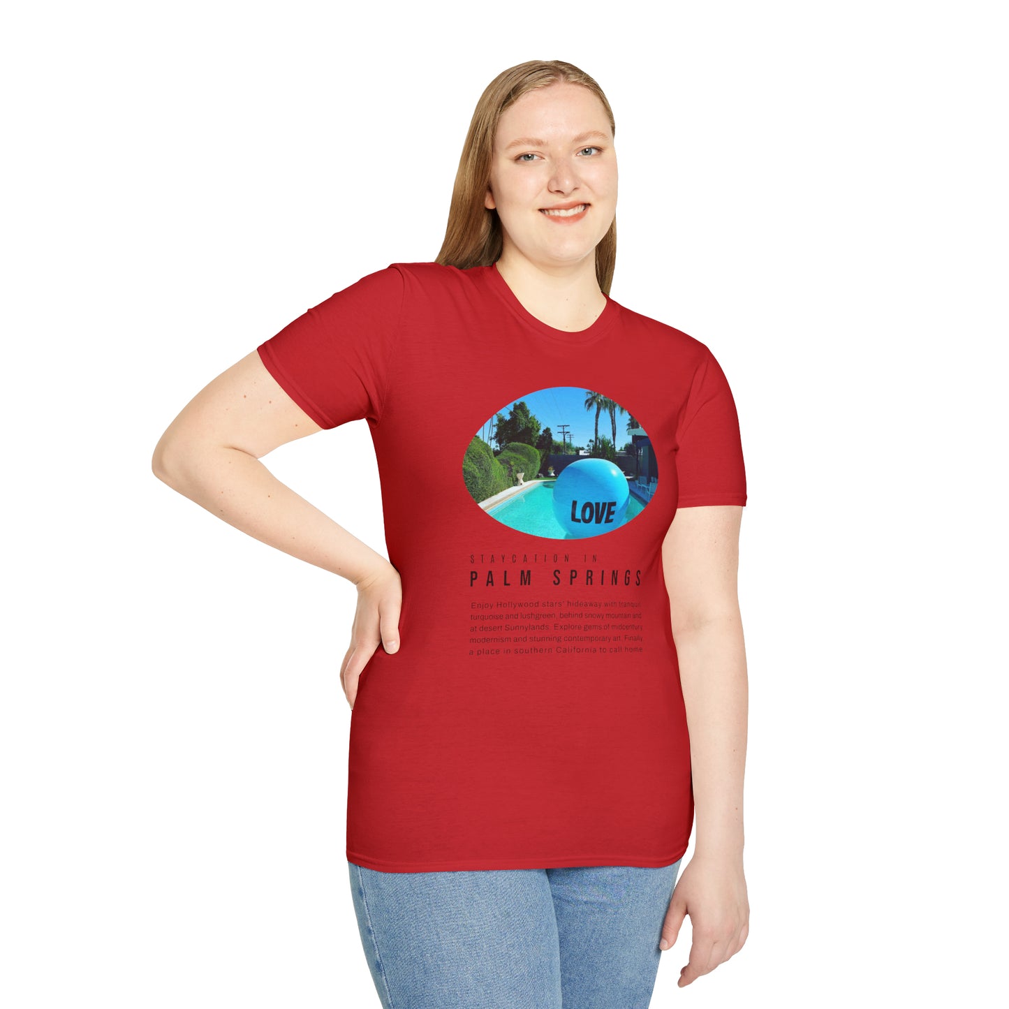 Palm Springs Staycation Lifestyle Unisex Soft T-Shirt by ViralDestinations