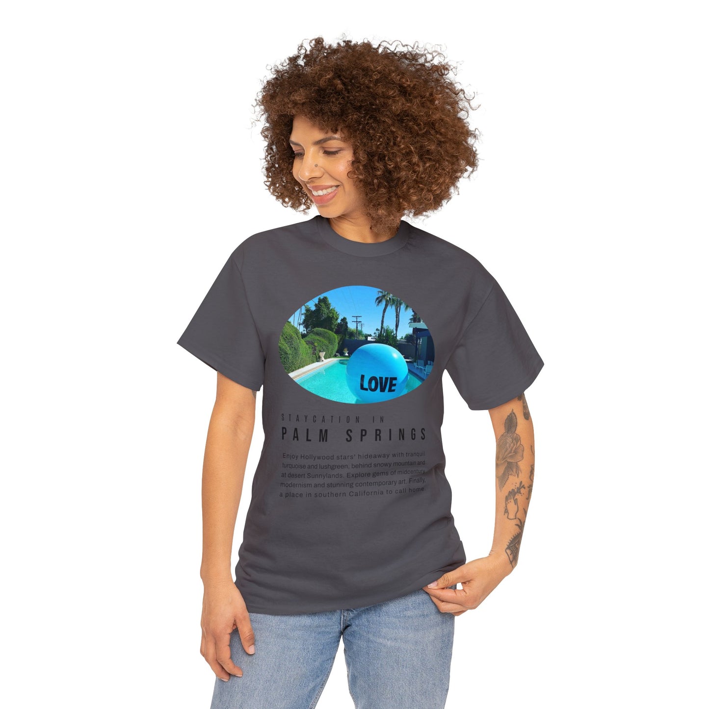 Staycation in Palm Springs Premium Unisex Lifestyle Tee by ViralDestinations