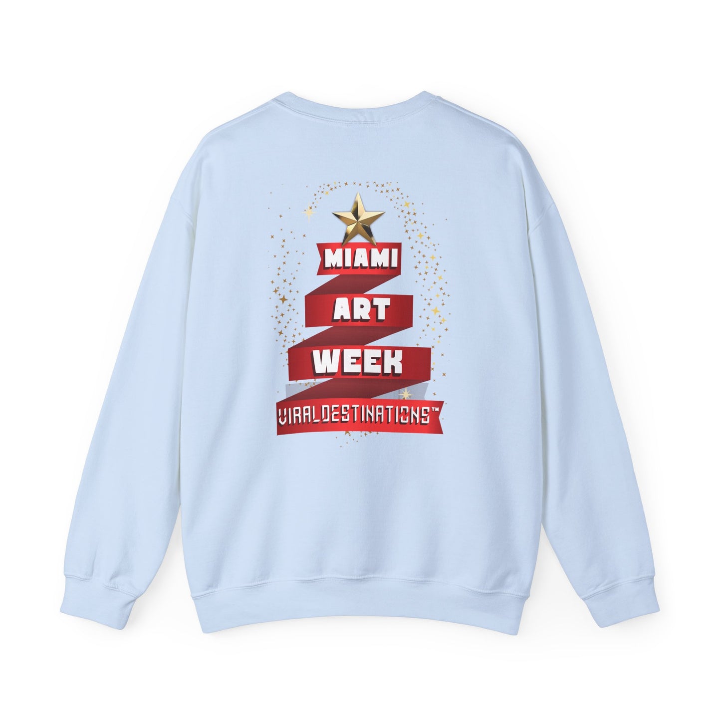 Miami Art Week Top Quality Cotton Unisex Heavy Blend™ Crewneck Holiday Sweatshirt _ Art Exhibitions Magazine