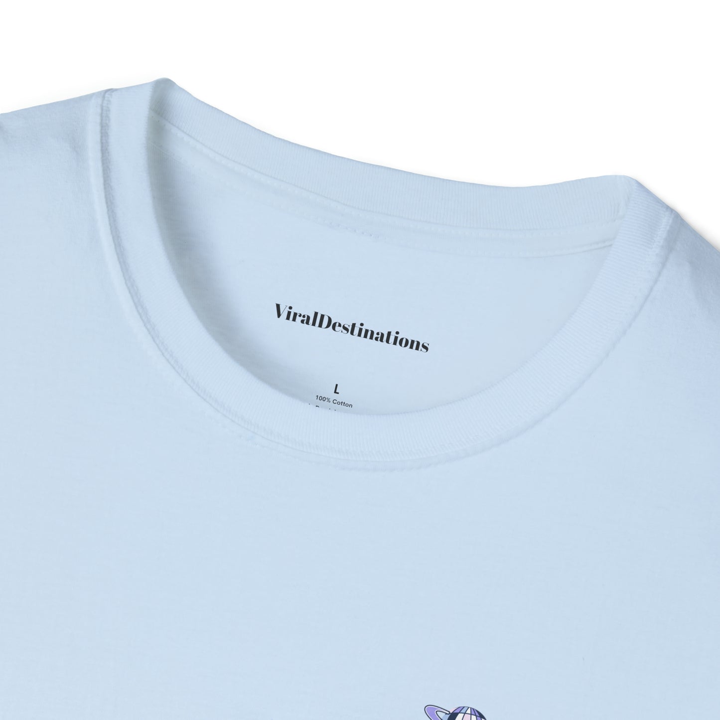 Respect Earth Y2K Style Trending logo back print Unisex Soft T-Shirt by ViralDestinations
