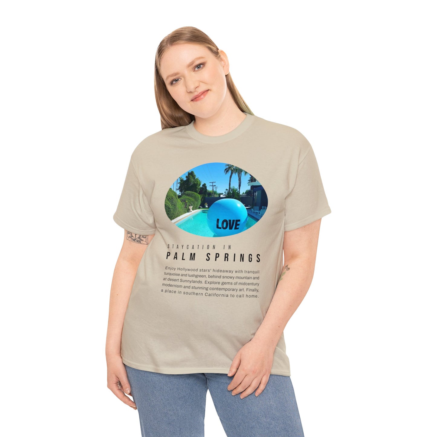 Staycation in Palm Springs Premium Unisex Lifestyle Tee by ViralDestinations