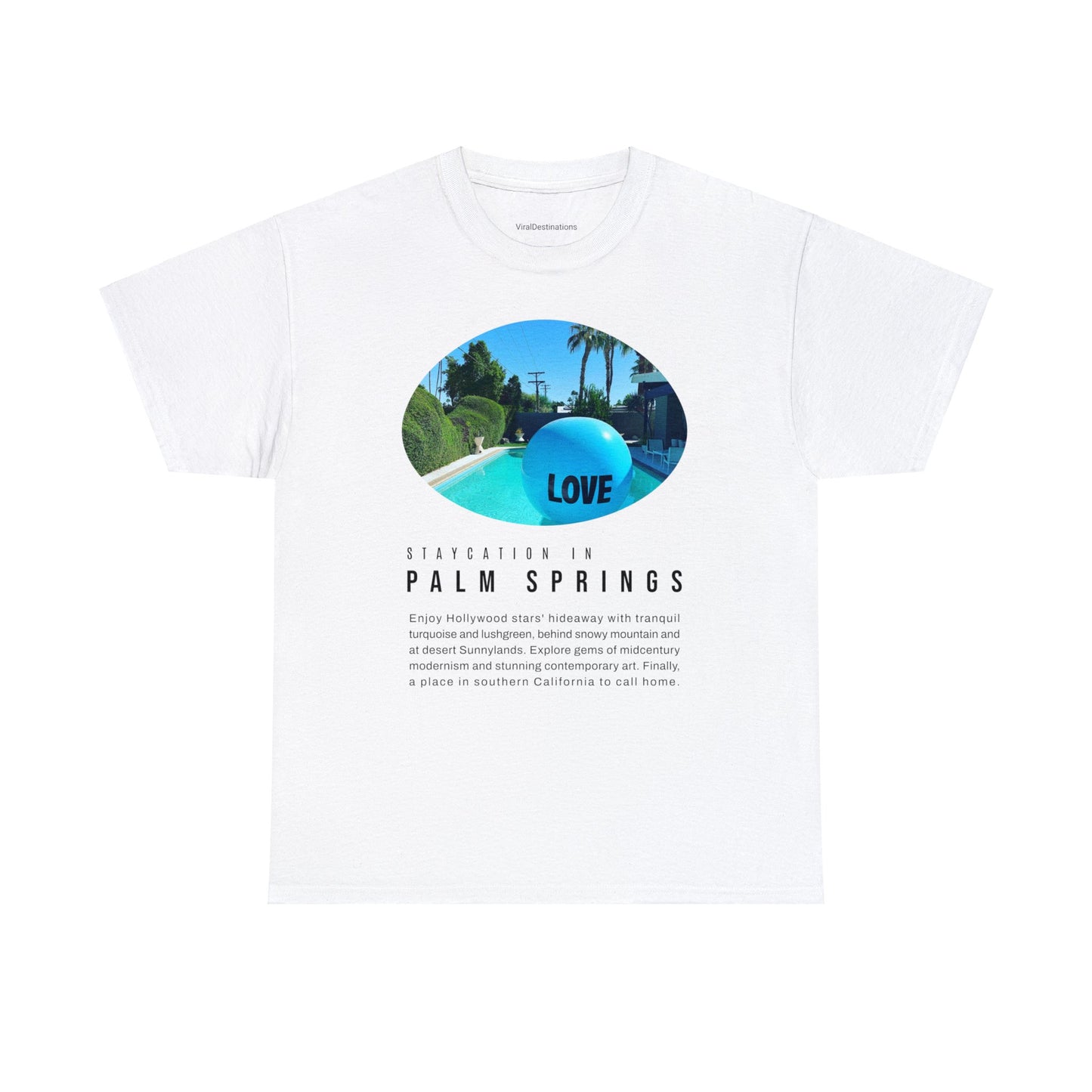 Staycation in Palm Springs Premium Unisex Lifestyle Tee by ViralDestinations