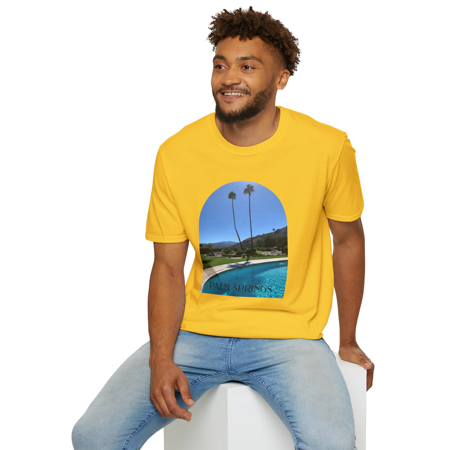 Palm Springs Modernism Lifestyle Unisex Soft T-Shirt by ViralDestinations