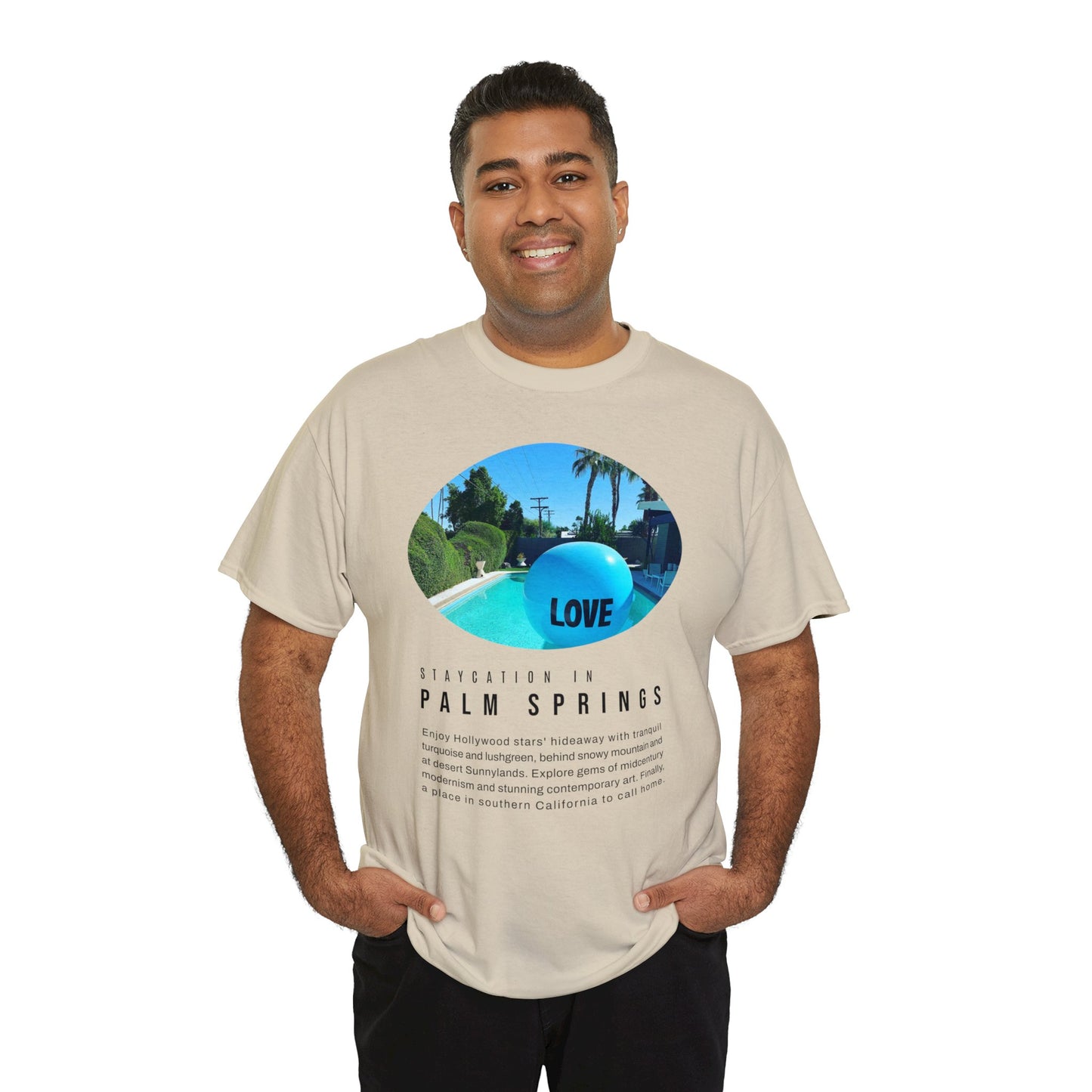 Staycation in Palm Springs Premium Unisex Lifestyle Tee by ViralDestinations