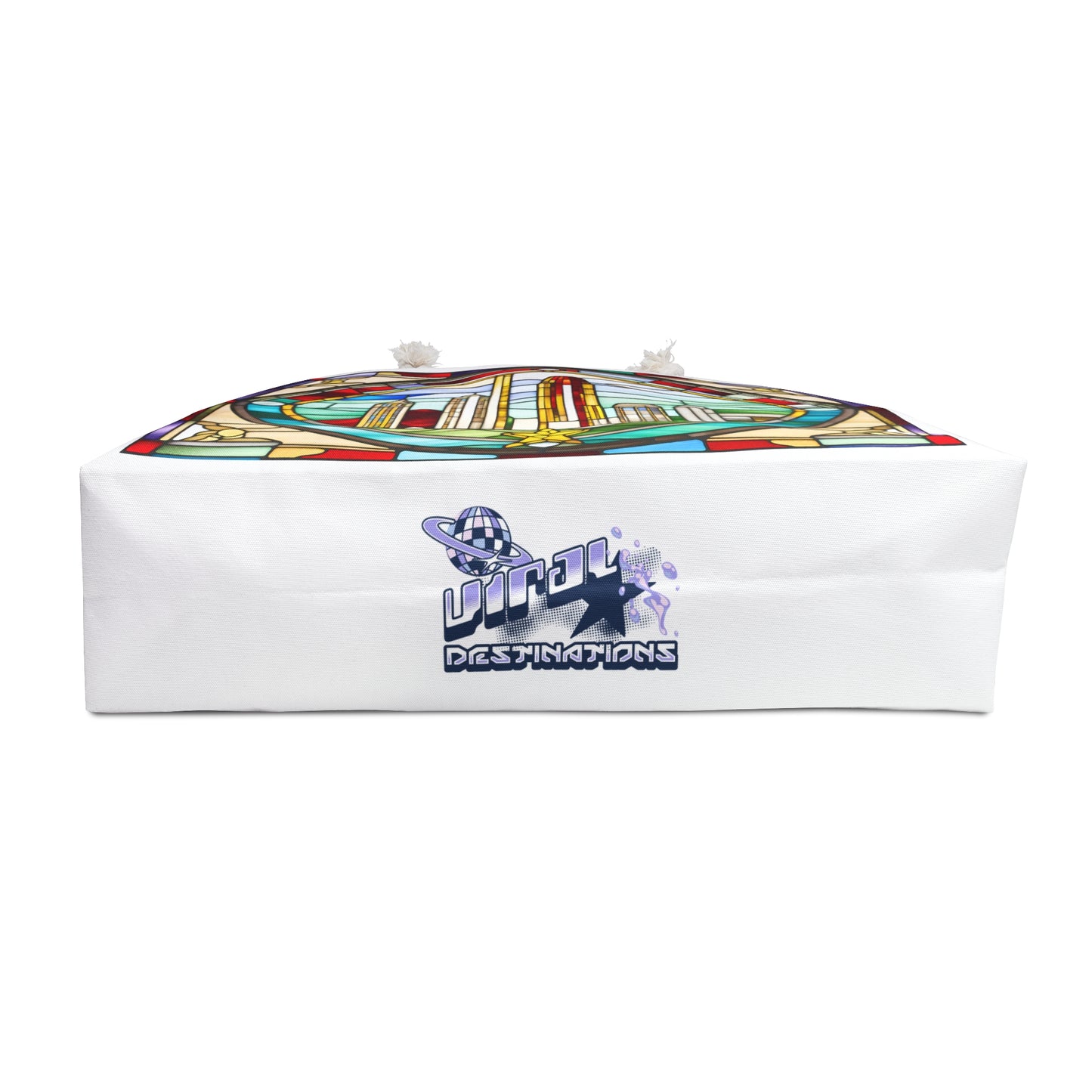 The Art Shop Star City Tiffany Studio Style Stained Glass Weekender Bag – Perfect for Travel and Beach Escapes